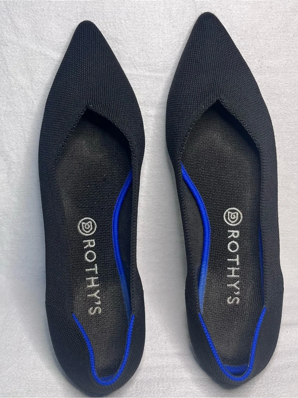 Rothy's the Point II Black Flat Slip On Shoes Size 11.5 - EUC